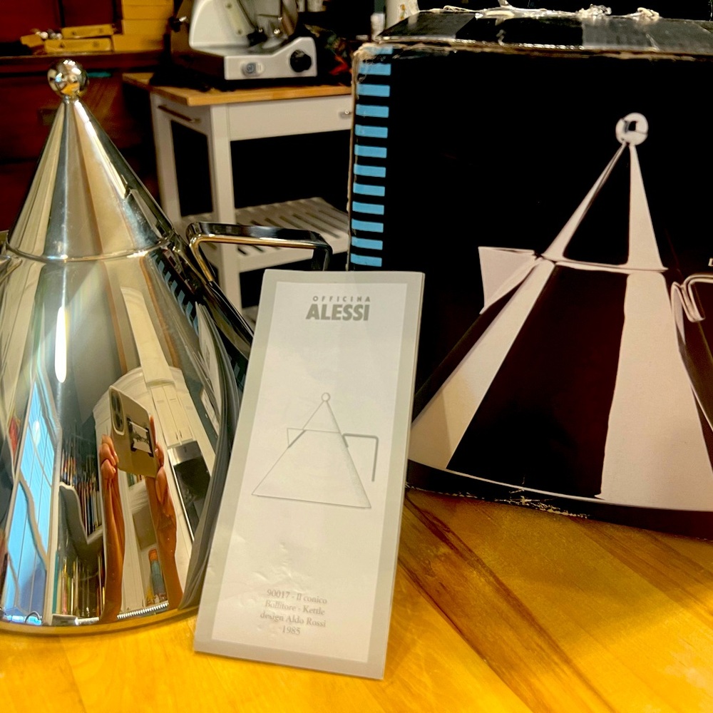 Alessi Italy Stainless Steel Tea Kettle Pot